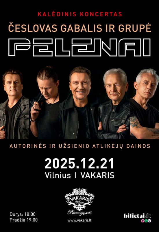 Kalėdinis koncertas su Česlovu Gabaliu ir grupe ”Pelenai”