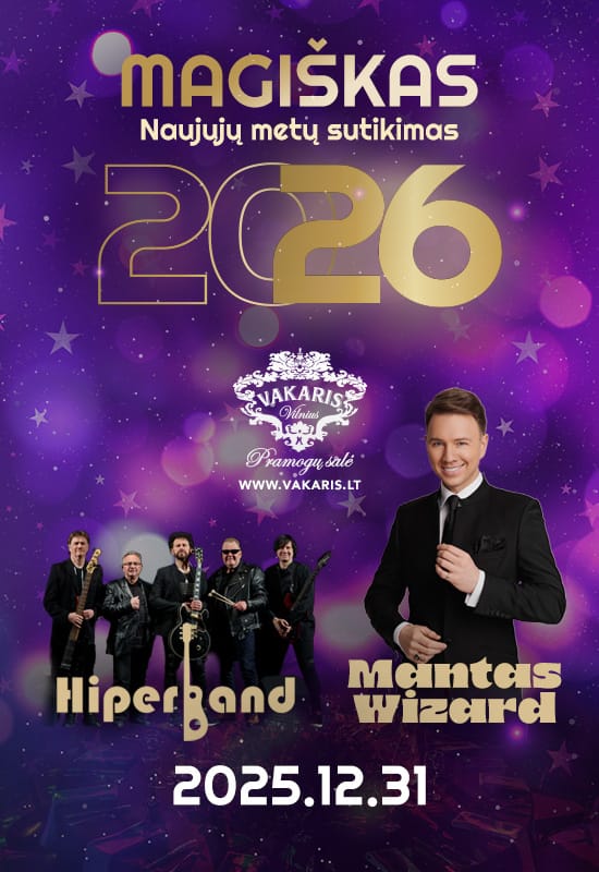 Magiškas Naujųjų metų sutikimas su Mantu Wizard ir grupe ”HIPERBAND”’